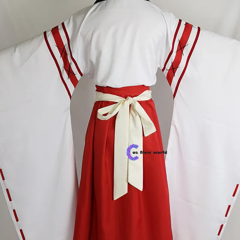 Карнавальный костюм Senko san полезное кимоно Мико лисы красного белого цвета с