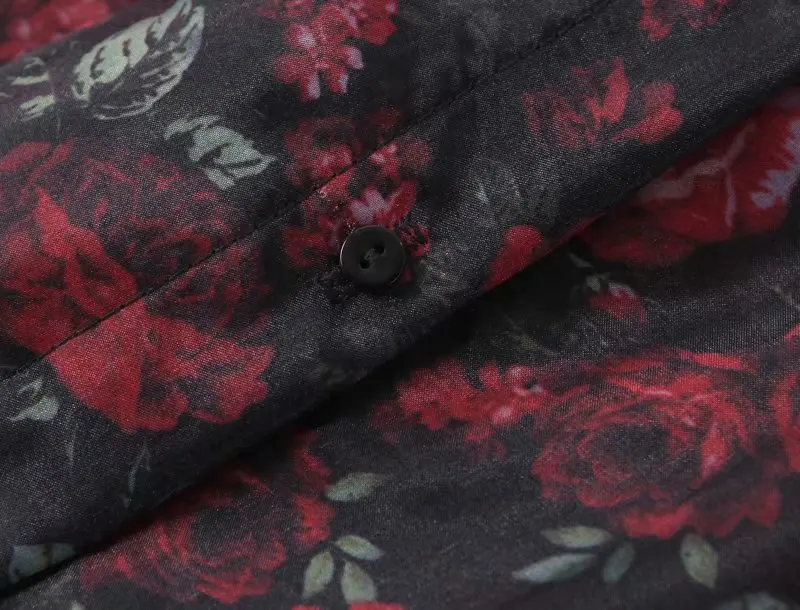 Vintage Stylish Floral Print Organza Blouse Women Fashion Lantern Sleeve See Through Sexy Female Shirts Blusas Chic Tops