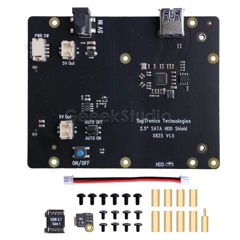 Новая версия! Raspberry X825 2,5 дюймов SATA HDD/SSD Плата расширения для Raspberry Pi 4B(4 Модель B