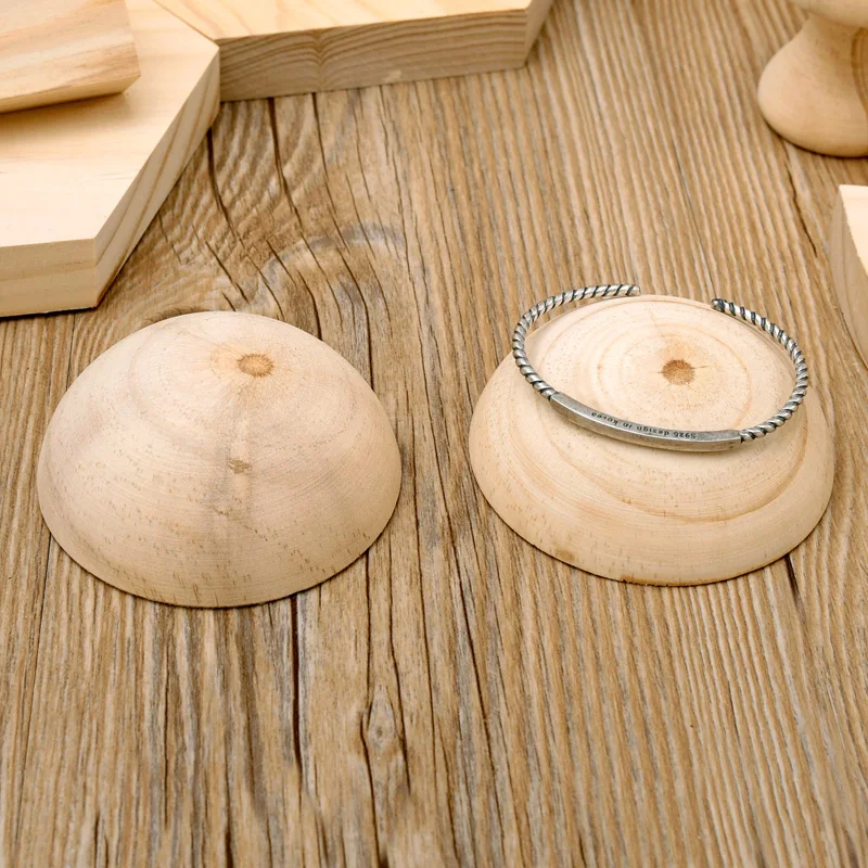 Креативная деревянная витрина для ювелирных украшений стойка эко натуральное