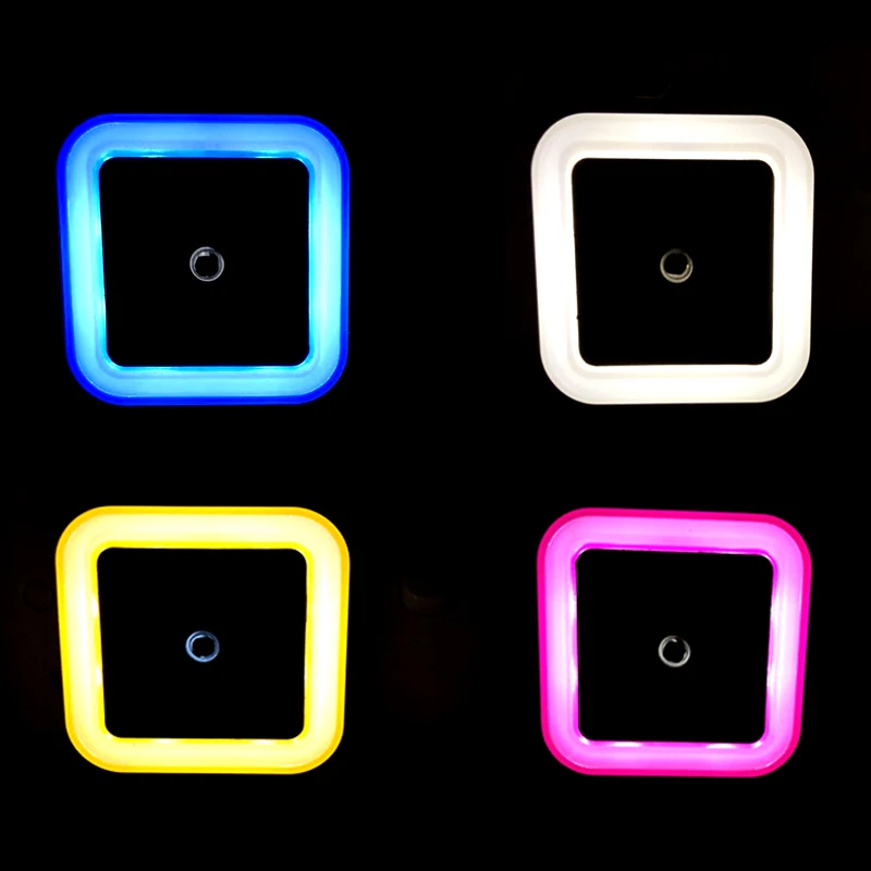 Светодиодный ночник EU US Plug Light Sensors управление Маленькая ночная подсветка 110 В 220 В Гостиная Спальня Коридор Освещение
