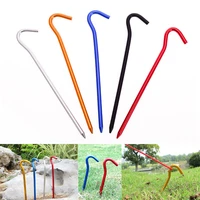 48pcs18cm tent pegs awning canopy tarp trip stakes peg forging pack aluminum alloy outdoor hiking gardening tent accessories