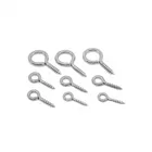 100 шт., нержавеющая сталь, никогда не выцветает, винты, крючки для глаз, 10, 12 мм, длина, крючки для глаз, застежки, соединители для DIY ювелирных изделий