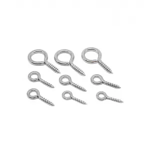 100 шт., нержавеющая сталь, никогда не выцветает, винты, крючки для глаз, 10, 12 мм, длина, крючки для глаз, застежки, соединители для DIY ювелирных изделий
