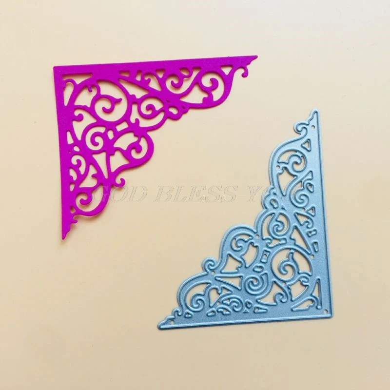 Угловые металлические режущие штампы Трафаретный Скрапбукинг сделай сам штамп