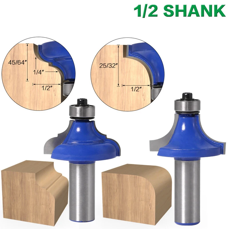 

1Pcs Milling Cutter With Bearing Router Bit 12.7mm Wood Cutter Shank Mill Woodworking Trimming Engraving Carving Cutting Tools