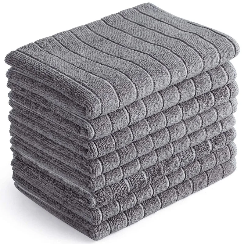 

Полотенца из микрофибры 18x26 дюймов, супер мягкие и впитывающие-8 упаковок, многофункциональные полотенца для посуды для дома, кухни