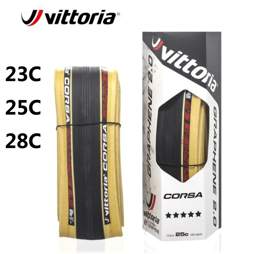 

Bike tire 700C Vittoria Corsa Competition Graphene 2.0 700 x 23C/25C/28C Tan 320 TPI Cycing Road Bicycle Tyre Clincher