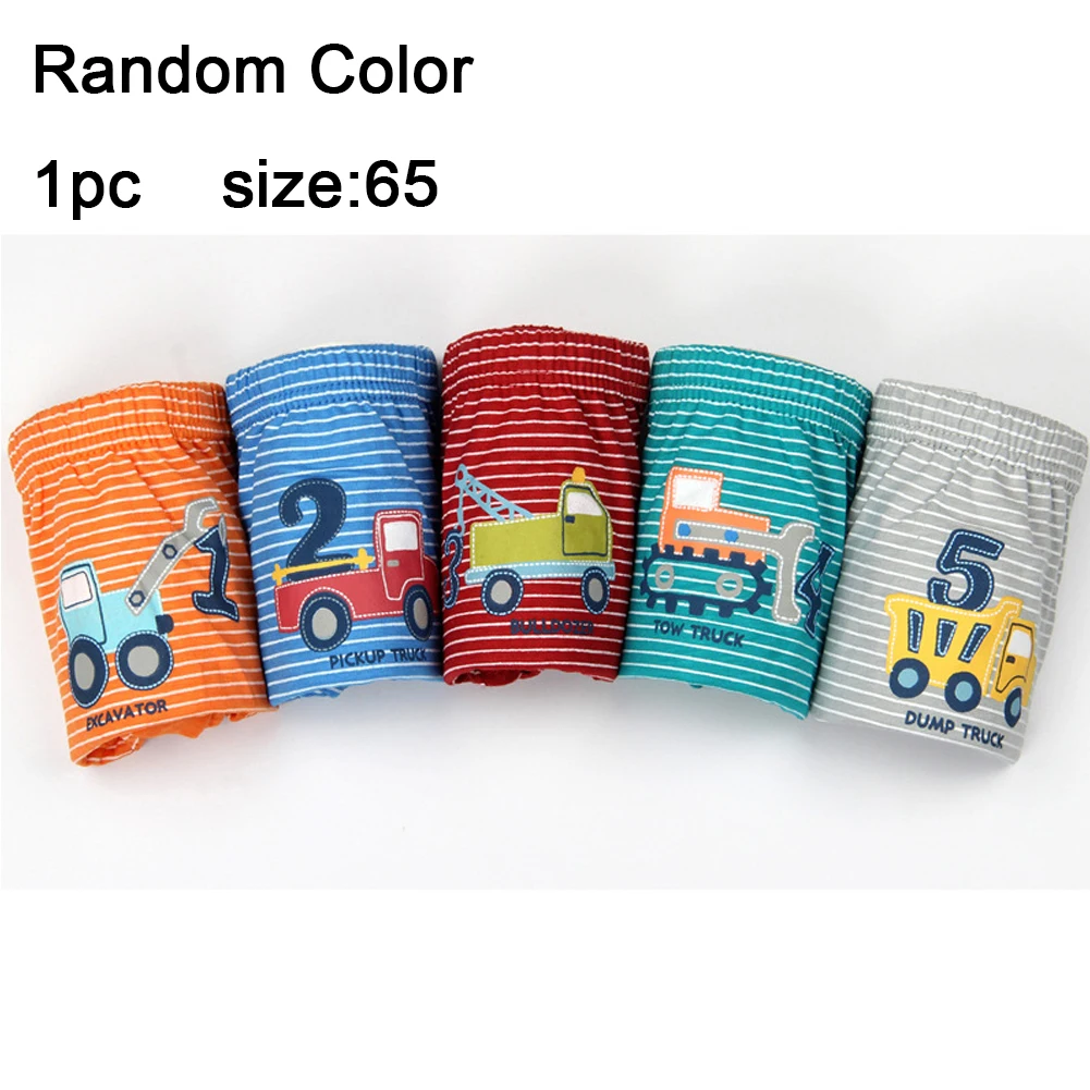 

For Boys Children Cotton Material Soft Cartoon Breathable Truck Numbers Printed Comfortable Striated Panties Cute Kid Underwear