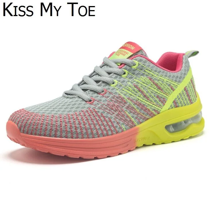 2019 цветные модные весенние повседневные кроссовки из дышащего сетчатого