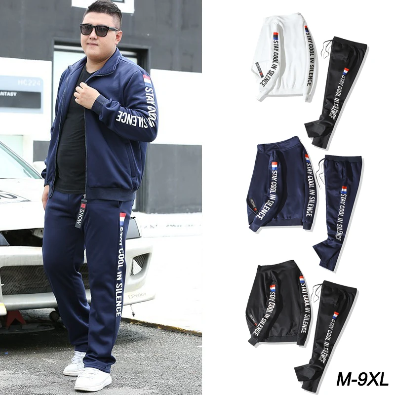 

Oversize Tracksuit Set Men Sweatershirts Suit Spring Autumn Fashion Casual suit Men Sportwear Set Sports Joging Set M-9XL AFY352