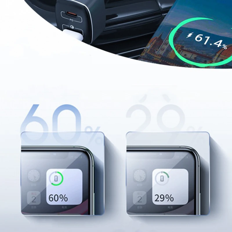 Автомобильное зарядное устройство с двумя USB-портами и QC 3 0 83 Вт |