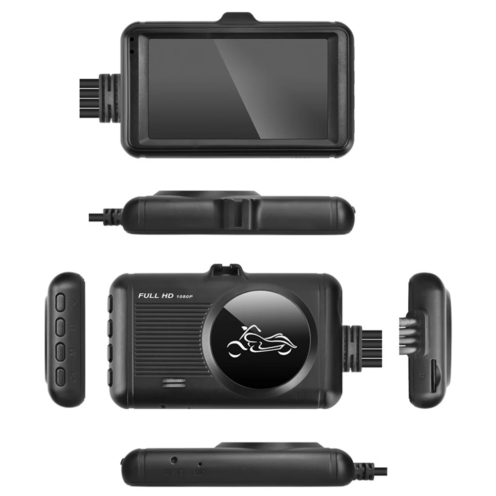 

Видеорегистратор для мотоцикла, 1080P, с проводным дистанционным управлением