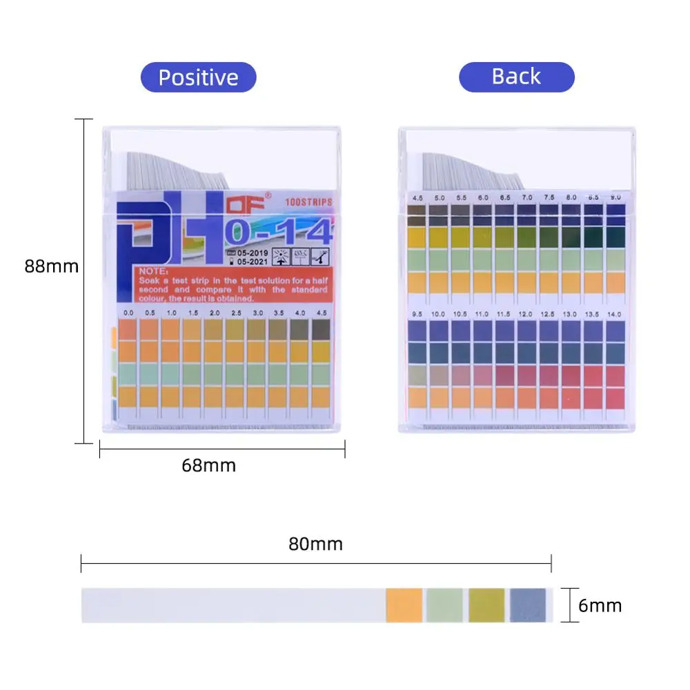 Yieryi 100 RGB светодиодные полосы/коробка PH Тесты Полоски Полный шкала дальности