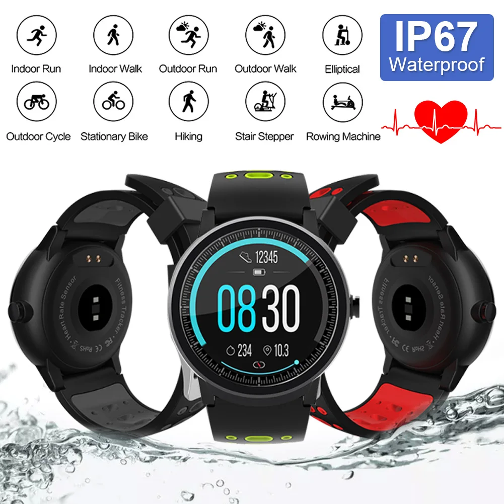 

Смарт-часы унисекс, спортивные, водонепроницаемые, Bluetooth 4,0, IP67, пульсометр, Шагомер