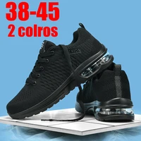 new large size air cushion shock absorption flying woven 2021 spring and summer four seasons sport leisure running shoes