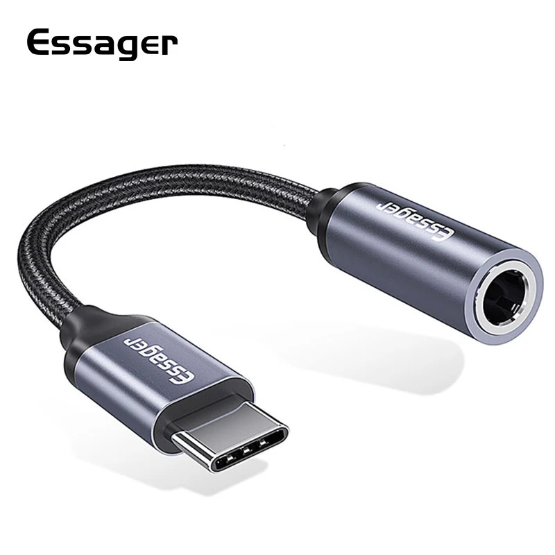 Essager Тип c до 3,5 мм разъем для наушников адаптер USB C до 3,5 мм аудио Aux кабель для huawei P30 P20 Pro Xiaomi Mi 9 8 Oneplus 7 7t