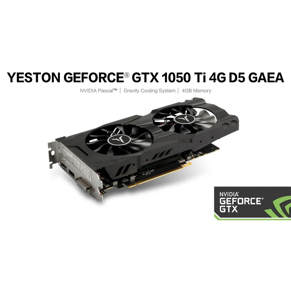 Yeston GeForce GTX 1050Ti GPU 4 ГБ GDDR5 128 бит игровой настольный компьютер ПК Поддержка
