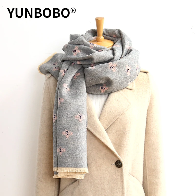 Роскошный брендовый двухсторонний женский шарф Mrs зимняя теплая кашемировая