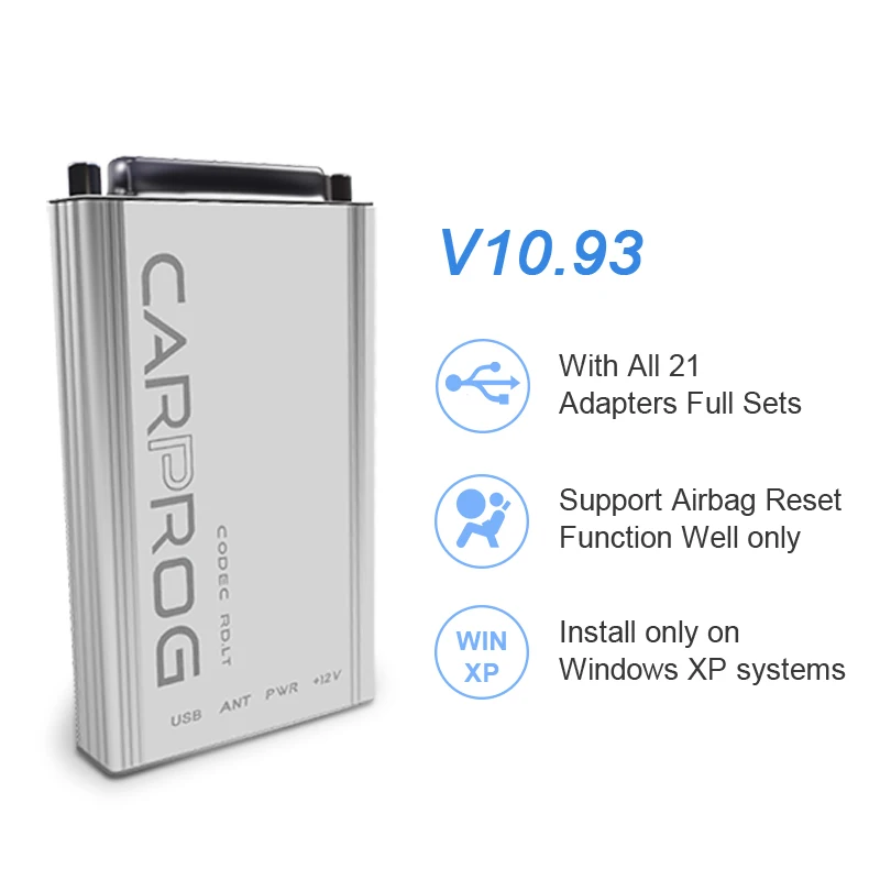 Carprog V8.21 V10.93 V10.05 со всеми 21 адаптерами включая полную авторизацию с генератором