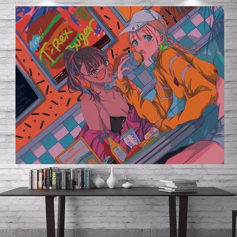 Женский Настенный декор гобелен кавайная комната мягкое одеяло украшение для