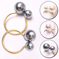 1pc napkin ring high quality cute pearl metal napkin ring for bar restaurant christmas party dinner valentines day decoration