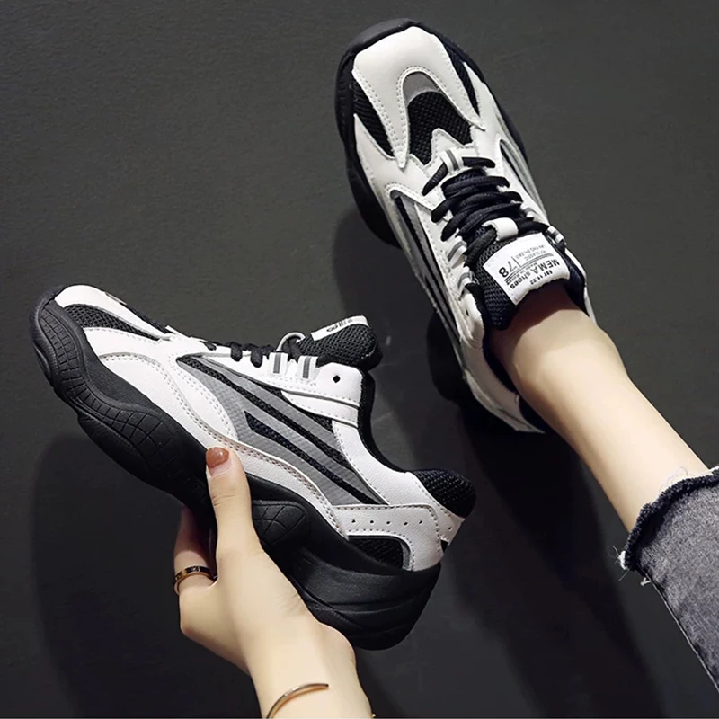 Женская обувь Новинка 2020 года модная женская повседневная на шнуровке женские