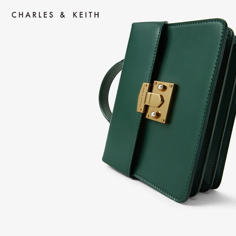 CHARLES＆KEITH Новинка на Лето CK2-50701039-3Женская Сумка Плечо Металлическая Пряжка