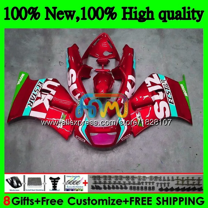 

Body For SUZUKI RGVT250 SAPC RGV-250 VJ23 95 96 97 98 67BS.149 RGV 250 VJ22 VJ 23 RGV250 1995 1996 1997 Pearl red 1998 Fairing