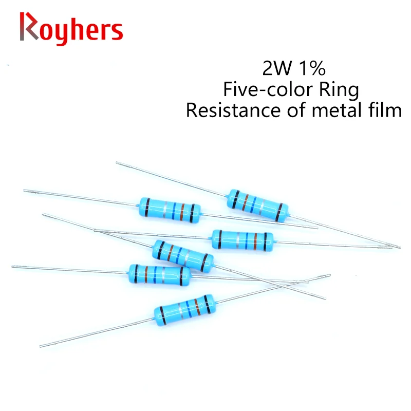 

20Pcs 2W Metal Film Resistor 0R-22M 1% Tolerance 1.2K 1.6K 3.9K 6.2K 15K 33K 68K 75K 130K 330K 360K 2 Ohm Electronics Resistance