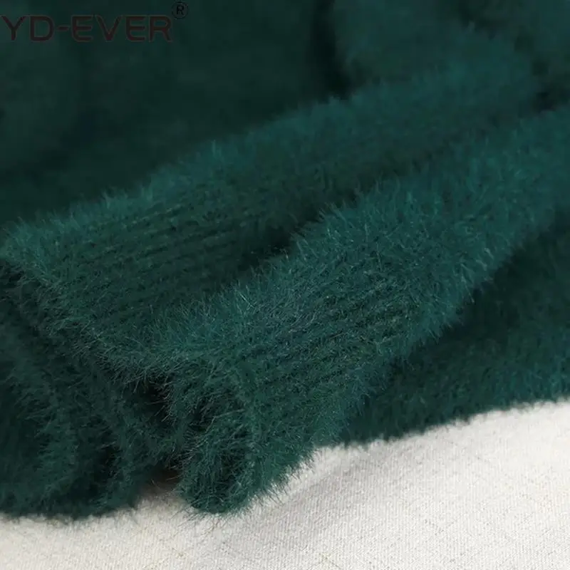 Metallic Sequin Sleeve Fuzzy Angora Sweater Women Autumn Winter High Street Knitted Jumper Pullovers * | Женская одежда