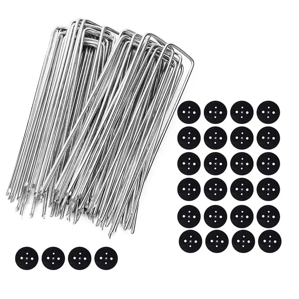 50 шт./компл. искусственная трава газон U-образные штифты Металлические