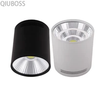 qiuboss 220v led surface downlights dimmable bathroom kitchen 18w round led ceiling lights cob lighting lamps for loft corridor