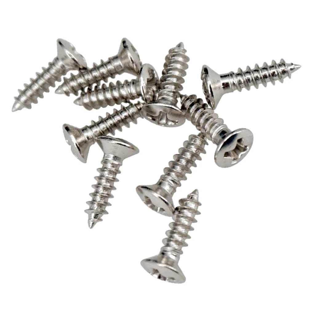 

50 Pieces Electric Guitar Bass Pickguard Mounting Maintenance Screws Set Musical Instrument Accessory 12mm