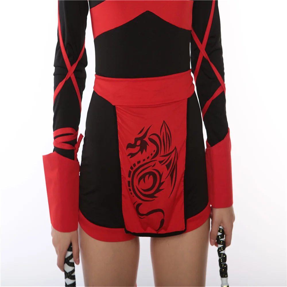 Ninja Cosplay Anime Halloween Costume For Women Adult Sexy Suit Superhero Jumpsuits Lady Fitness Dress |