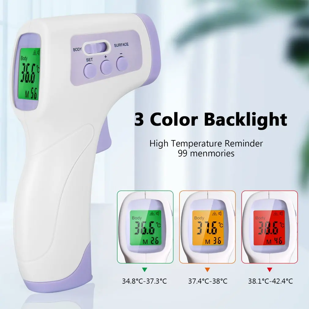 

Цифровой термометр для лба, Бесконтактный инфракрасный медицинский термометр для измерения температуры тела, инструмент для измерения тем...