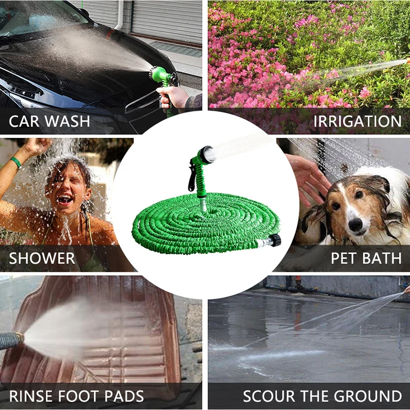 Расширяемый волшебный гибкий садовый шланг расширяемый для полива с