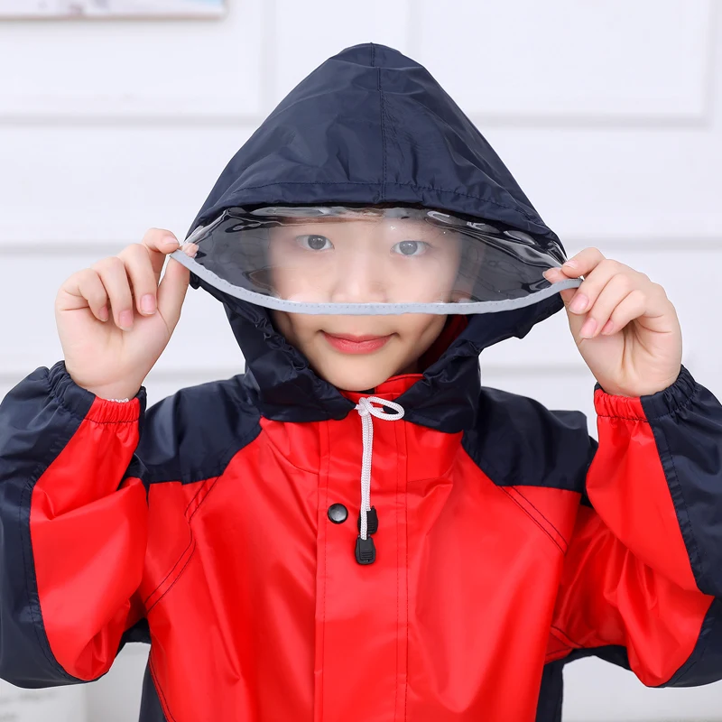 Модный комбинированный плотный плащ для мальчиков и девочек цвет дождевик брюки