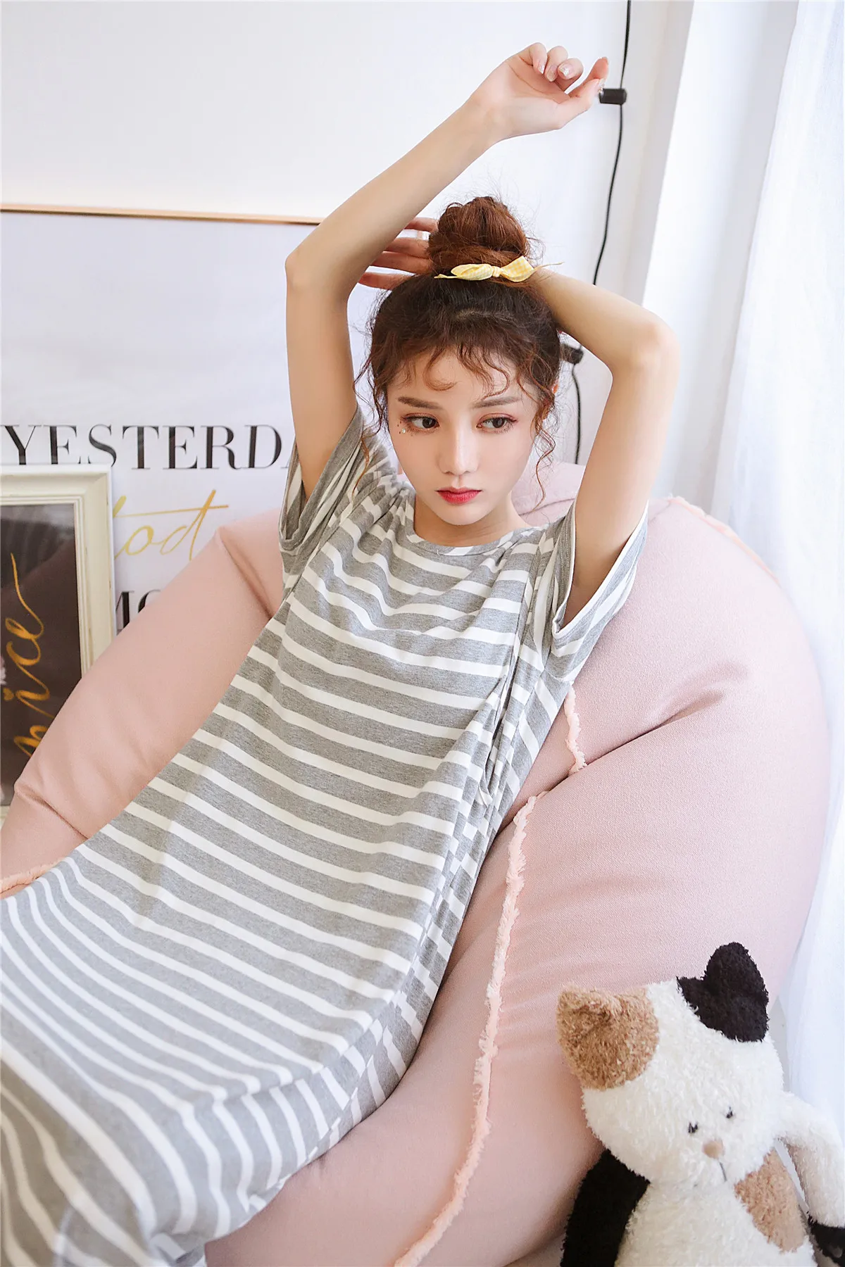 Maternity Breast Feeding Nursing Nightwear For Pregnant Nursing Nightdress Maternity Breastfeeding Nightgown Pregnancy Sleepwear