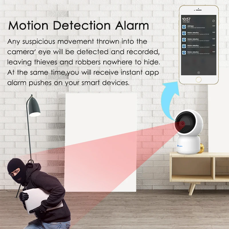 Камера видеонаблюдения Full HD сетевая инфракрасная мини камера с функцией