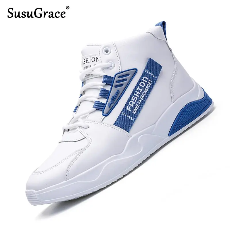 

Susugrace Autumn Men High-Top Sneakers Fashion Casual Shoes for Male Outdoor Breathable Men Lace-up Footwear Hot Sale Quality