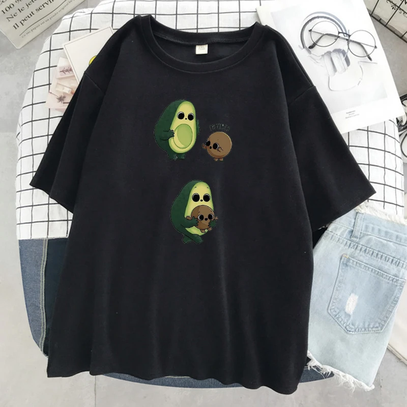 

New T-Shirts Oversized Breathable Cute Creativity Avocado Printed Mens T-Shirt Casual Loose T Shirt Fashion Summer Men Tops