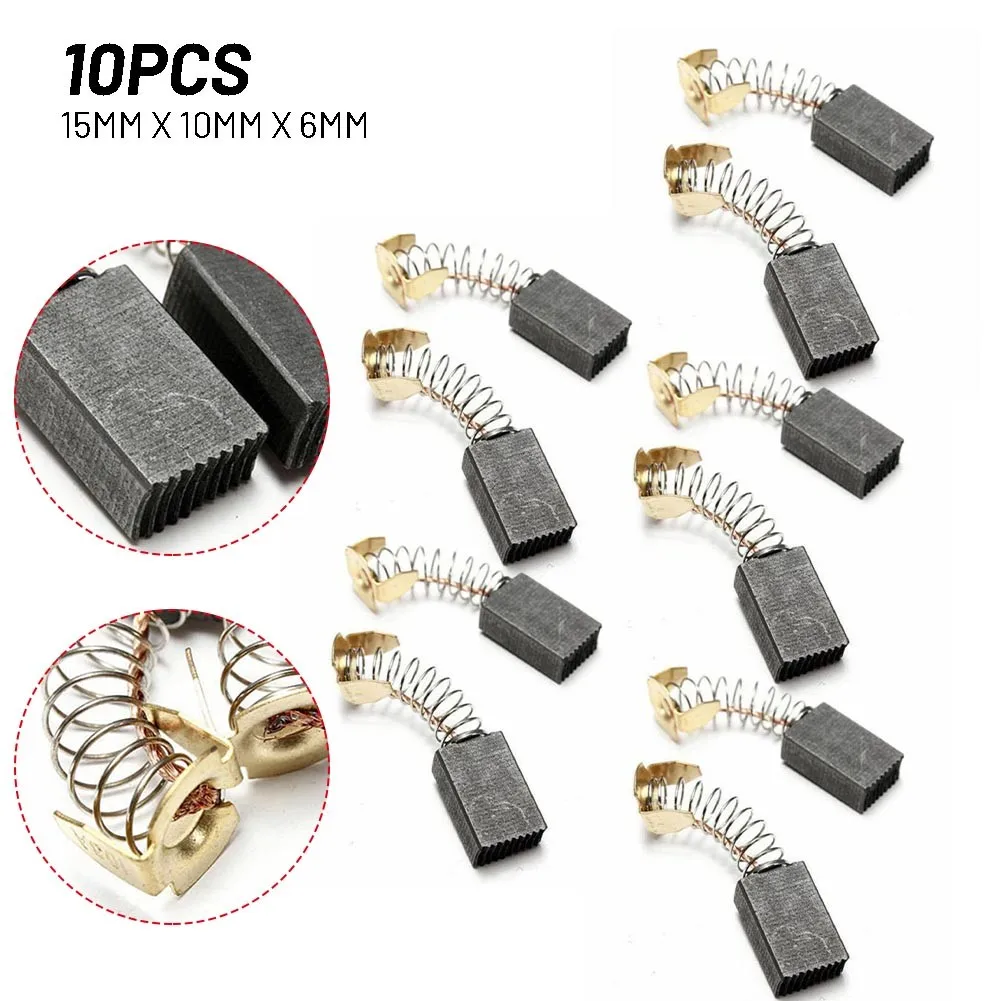 

15*10*6mm 10pcs 15X10X6mm Carbon Brushes Angle Grinder Circular Saw Copper