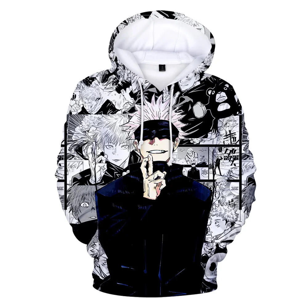 

New Anime Hoodies Jujutsu Kaisen 3D Print Sweatshirt Men Women Fashion Oversized Hoodie Harajuku Hip Hop Pullover Coats Clothing