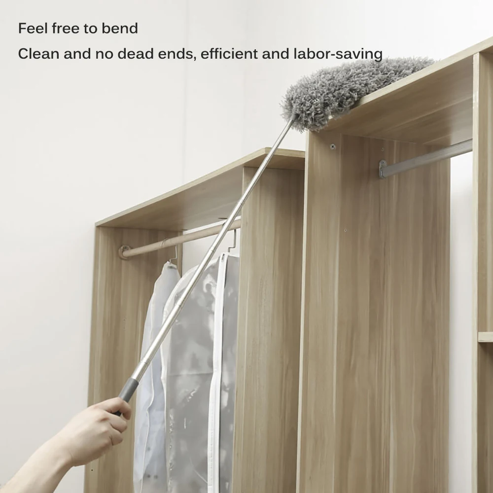 Растягивающаяся удлиняющаяся щетка из микрофибры для пыли регулируемая насадка