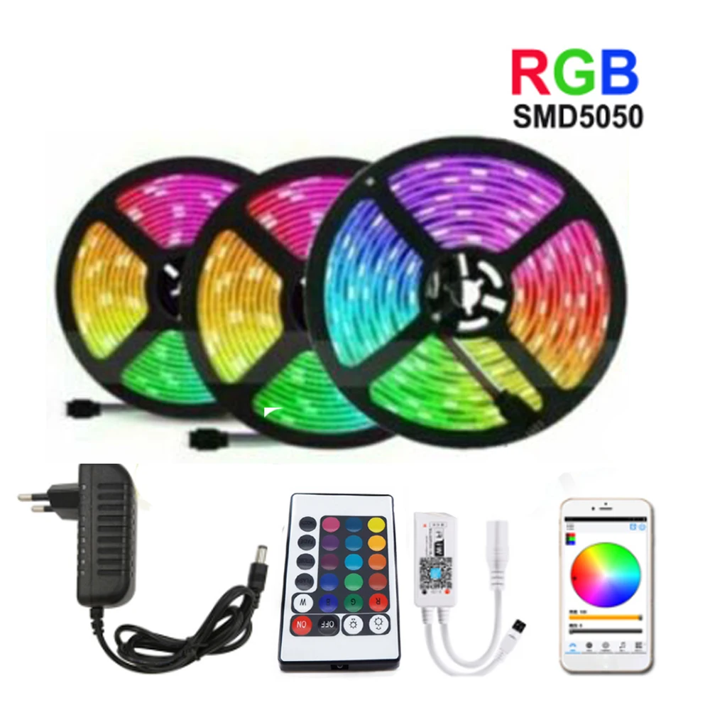 5m-100m WiFi/ИК/2 4 г сенсорный экран Светодиодные ленты светильник RGB SMD 2835 5050