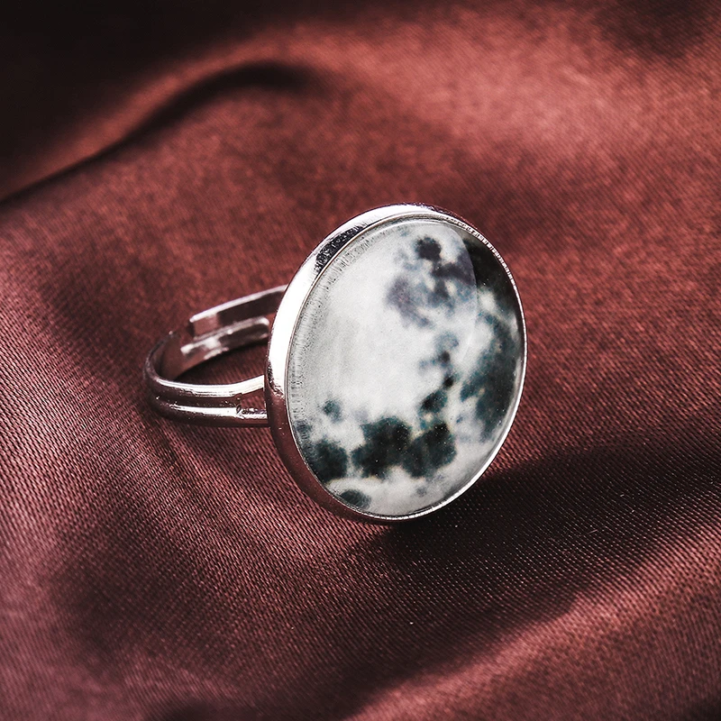 Круглые стеклянные Светящиеся Кольца для пальцев шикарные ювелирные аксессуары