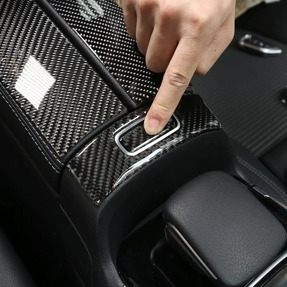 

Automotive Interior Sticker For Mercedes Benz B Class Carbon Fiber Center Armrest Box Switch Button Frame Panel Decoration Cover