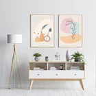 Картина на холсте в стиле бохо, Постер современный, домашний декор среднего века, абстрактная ботаническая Настенная картина, движущийся подарок