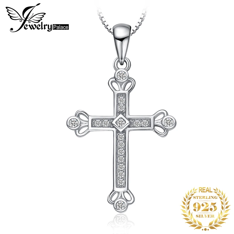 Jдворцовая Корона Крест Серебряный кулон ожерелье 925 Серебряное колье эффектное